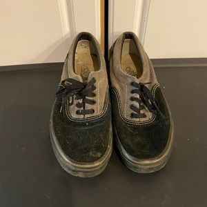 Black and Gray Vans